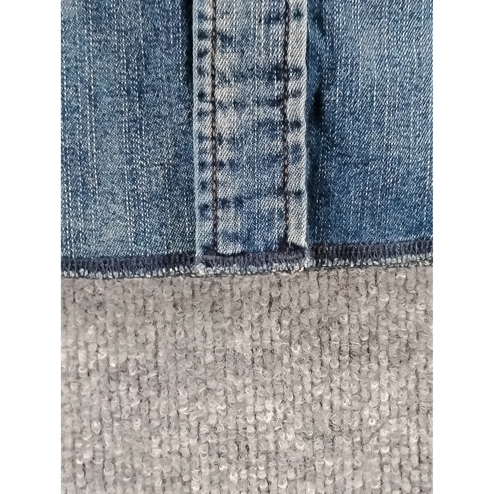 Wrangler Cowboy Cut Western Denim Shirt L Pearl Snap Workwear Minimalist - Picture 5 of 9